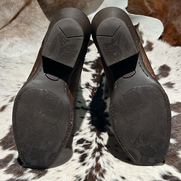 Ariat 15834 Legend Square Toe Brown Pull On Leather Cowboy Boots - 9B A22 - Picture 10 of 12